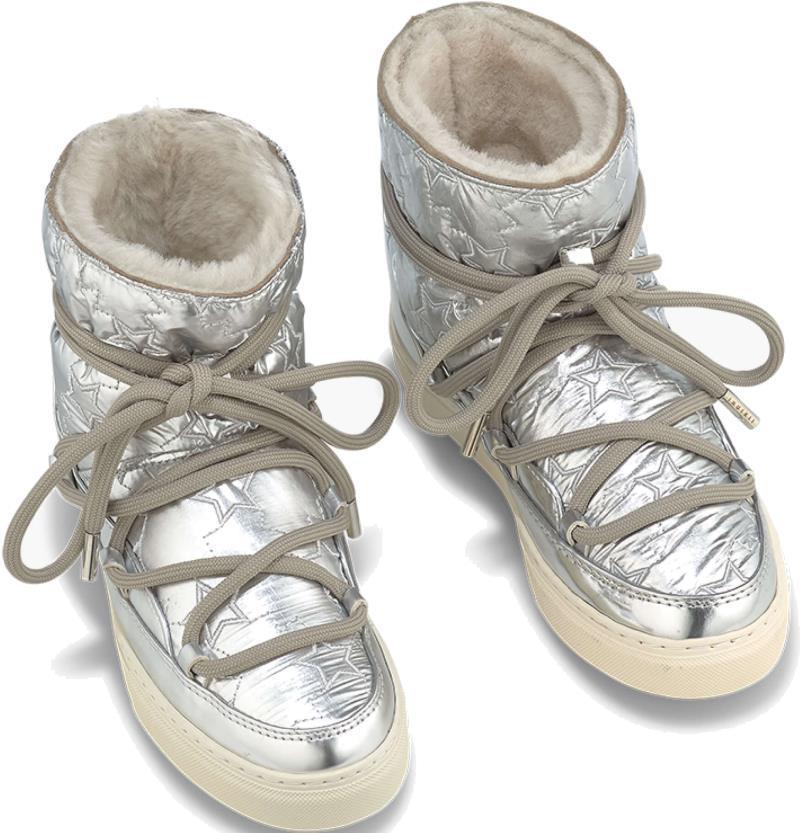 Bomber Star Sneakers - Womens - Silver 2