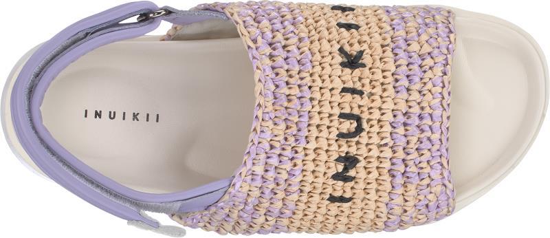 Raffia Sandals - Womens - Purple 1