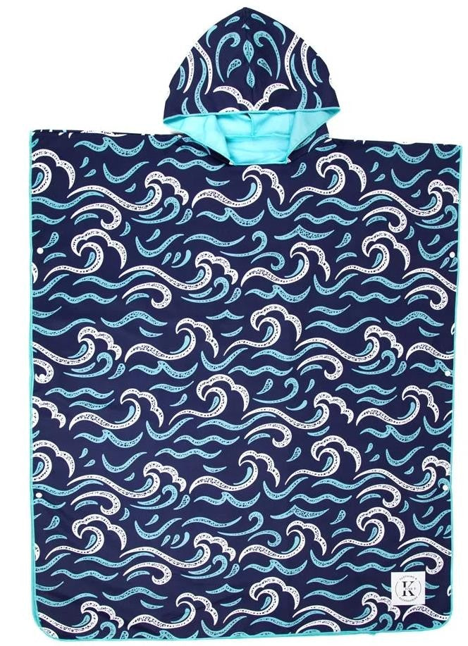 Adult Poncho - ocean 1