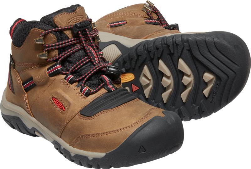 Ridge Flex Mid WP - Youth - Bison / Red Carpet 6