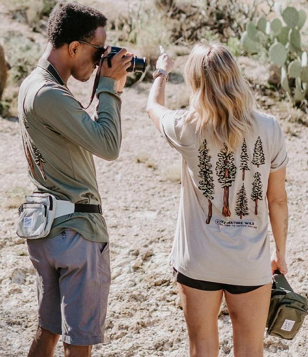 Nature Study Conifers Tree Tee - Unisex - Heather Tan 3