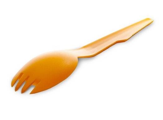 Spork - Fork, Knife + Spoon (BPA Free) - orange 1