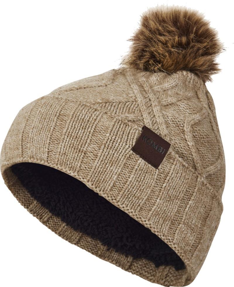 Cable Beanie - Womens - desert taupe 1