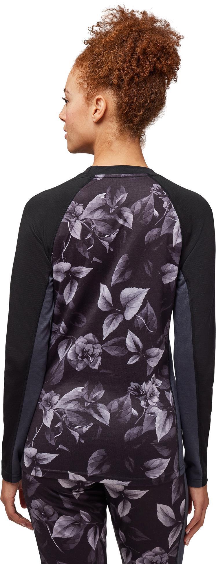 Merinomix Pro Crew Top - Womens - black brambles 1