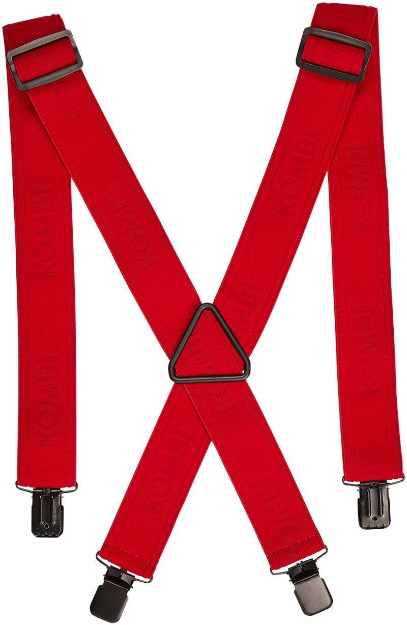 Wide Suspenders - maple leaf red 1