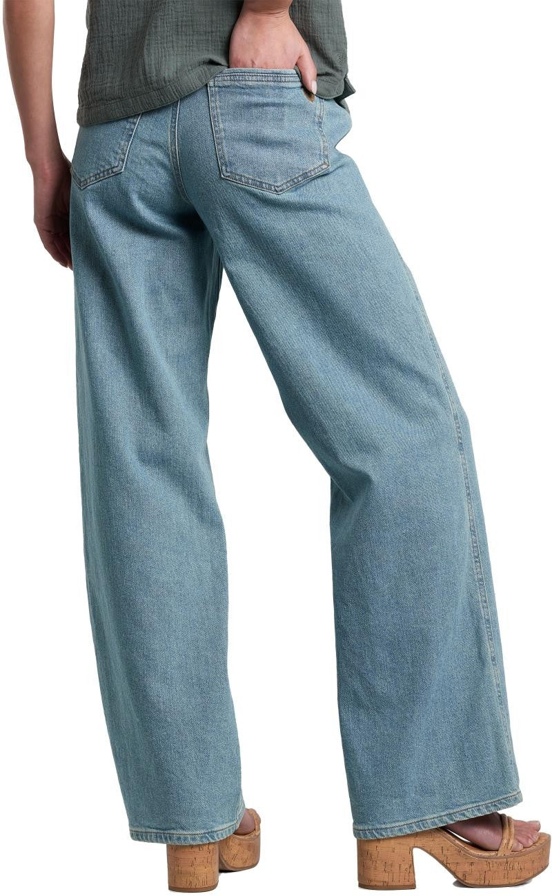 Kontour Rigid Wide Leg Denim, Short - Womens - rain wash 1