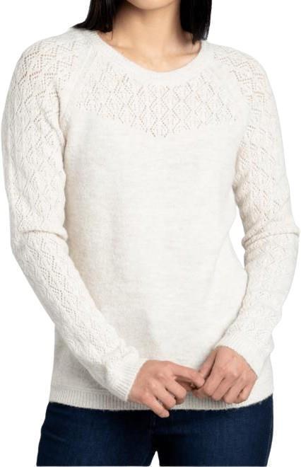 Sonata Pointelle Sweater - Womens - Stone 1