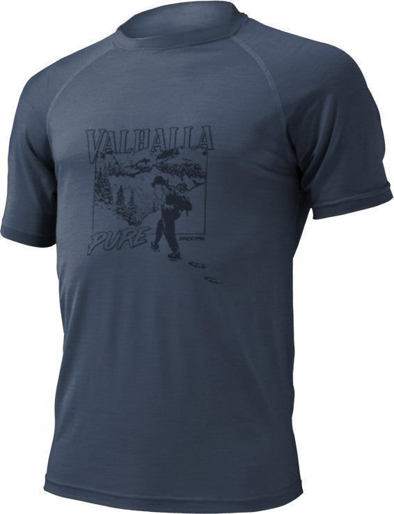 VPO "1990 Hike the Valhallas" 100% Merino Wool SS T-Shirt - Mens - Steel Blue (5656) 1