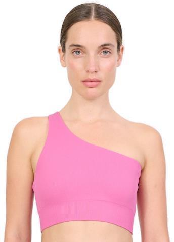Luna Rib One-Shoulder Bra - red violet 1