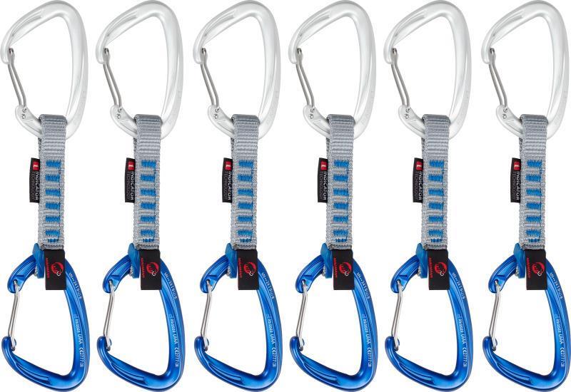 Crag Wire 10cm Indicator Quickdraw - Wire Gate / Wire Gate - Silver / Ultramarine - 6-Pack - Not Applicable 1