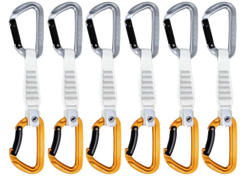 Sender Keylock 12cm Quickdraw - Straight Gate / Bent Gate Key Lock - Light Grey / Gold - 6-Pack - not applicable 1