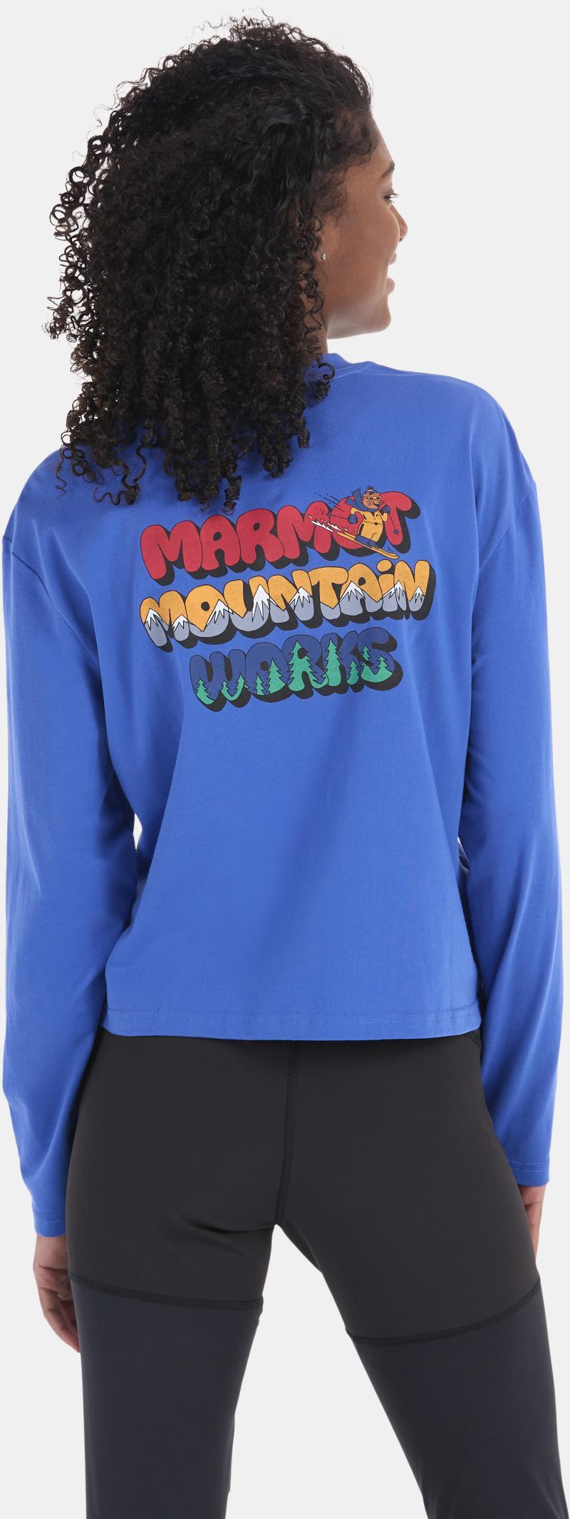Downhill Marty Boxy Tee LS - Womens - Trail Blue 2