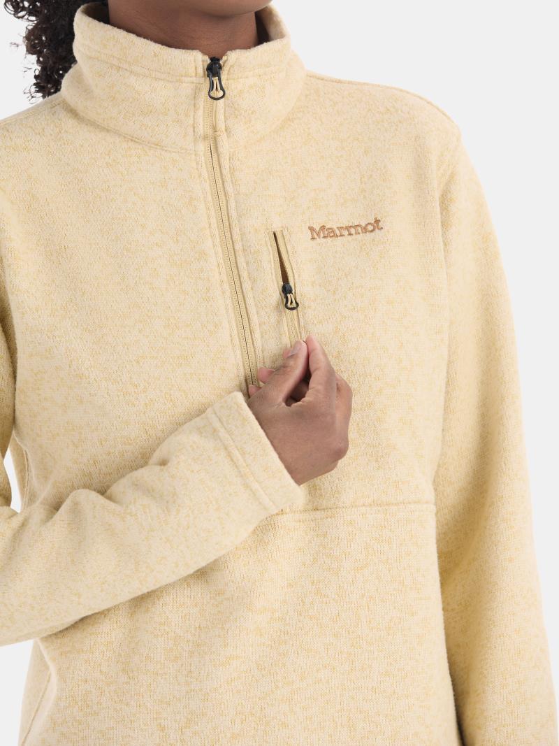 Drop Line 1/2 Zip - Womens - Light Oak 3