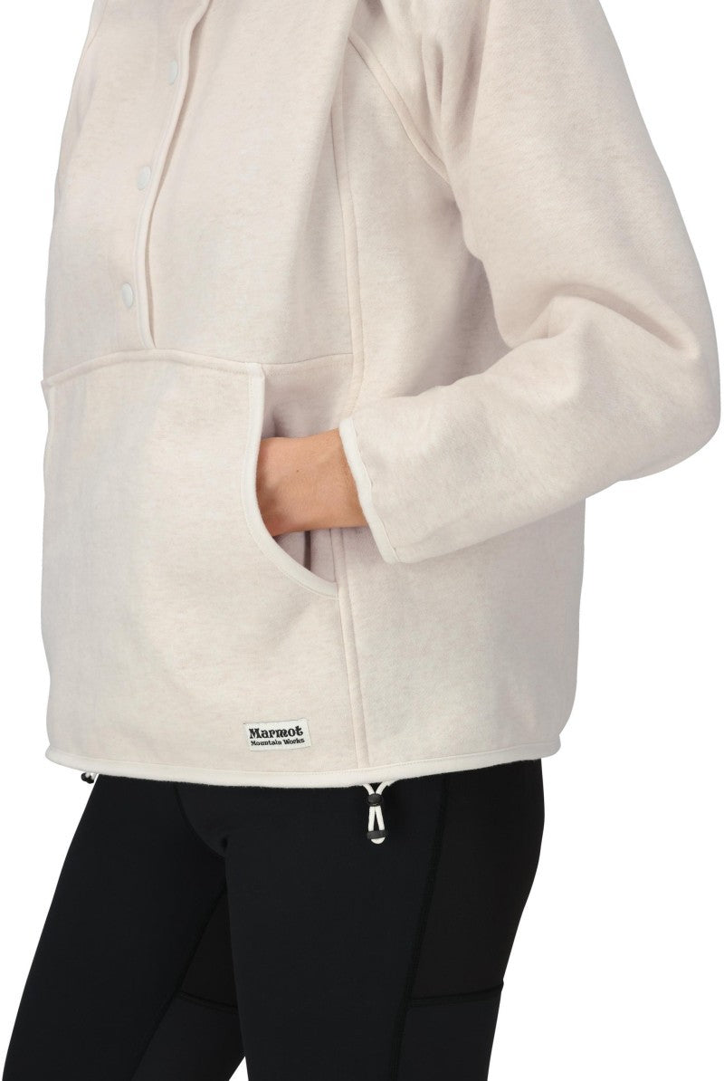 Peak Cozy 1/2 Snap Pullover - Womens - pearl heather 1