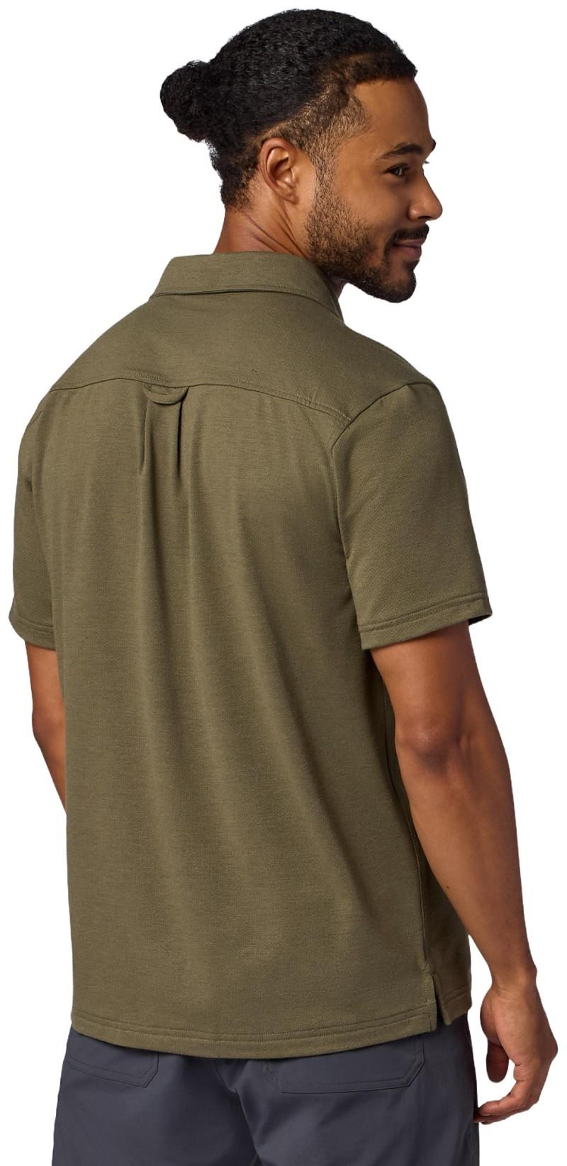 Sereno Button Down SS - Mens - olive grove heather 1