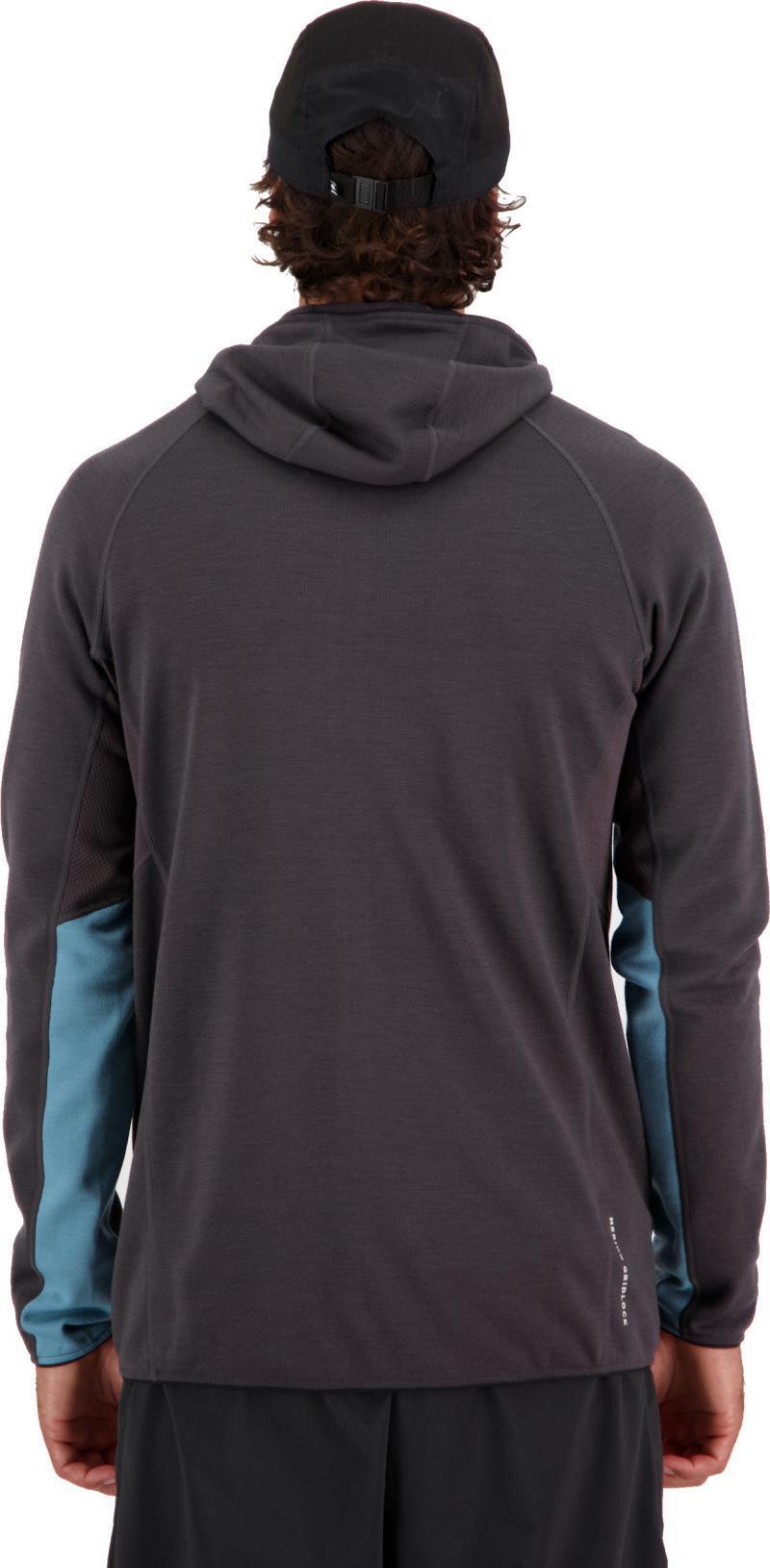 Approach Merino Gridlock Hood - Mens - Blue Slate / Black 3