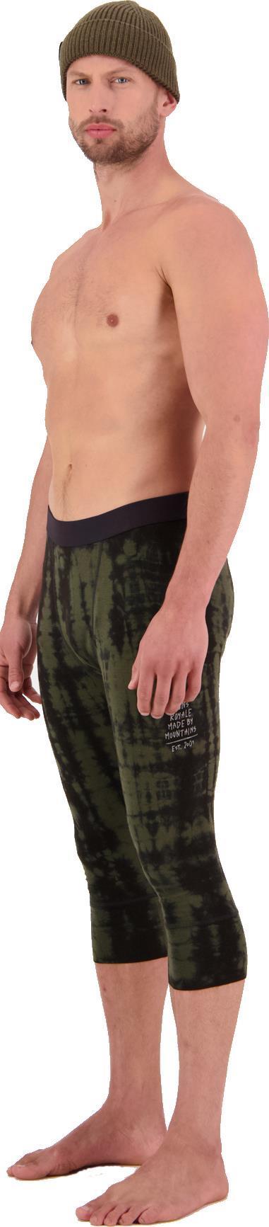 Cascade 3/4 Leggings - MBM Graffiti AOP - Mens - olive tie dye 1