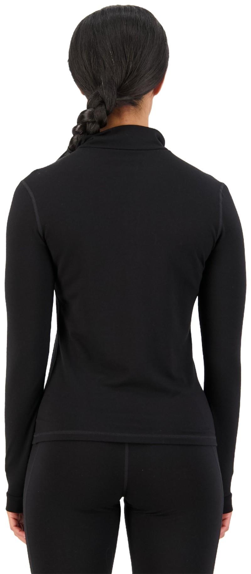 Cascade Merino Base Layer 1/4 Zip LS - Womens - black 1