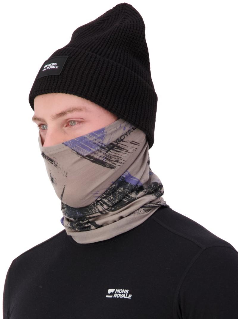 Daily Dose Merino Neckwarmer - AOP - paintbrush blue 1