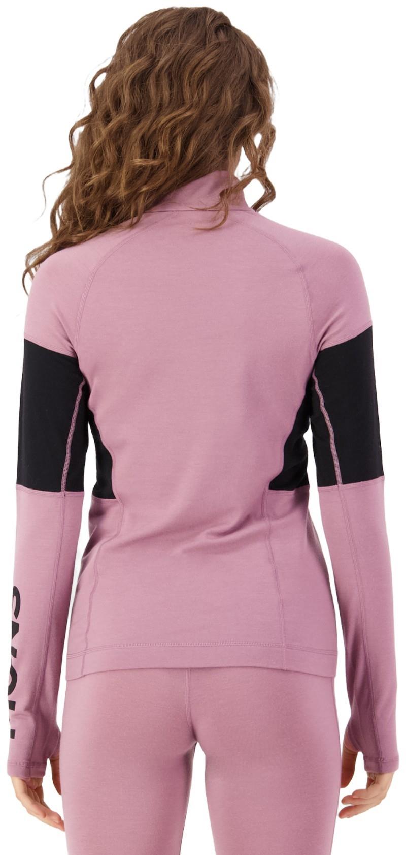 Olympus Merino Base Layer 1/4 Zip LS - Womens - sierra pink / black 1