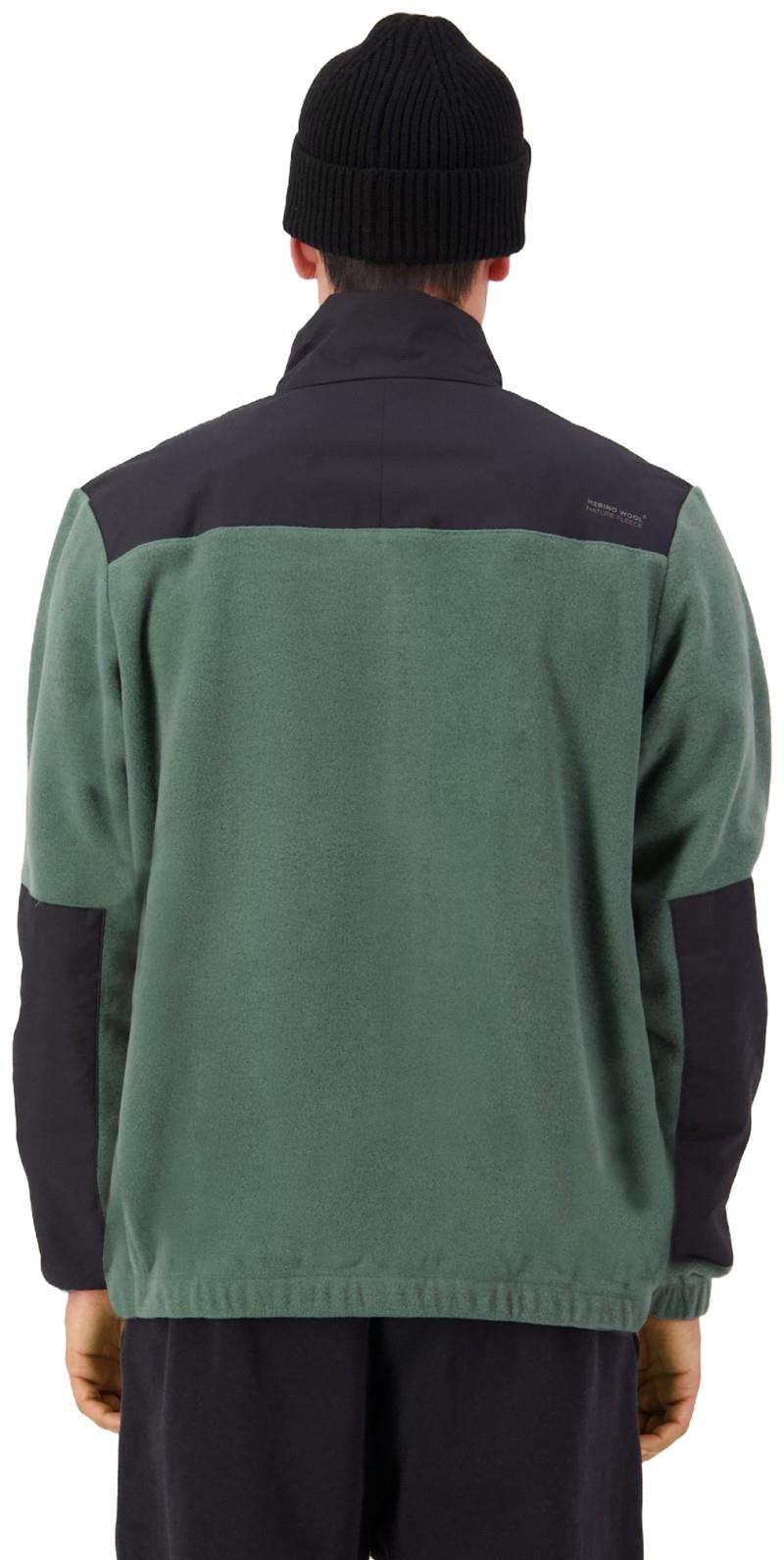 Pileup Wool Fleece 1/4 Zip - Mens - burnt sage 1