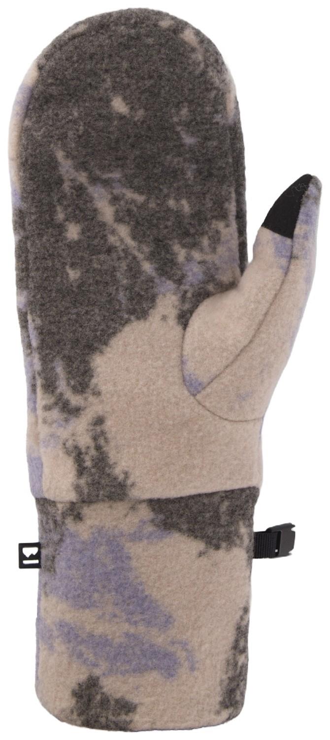 Pileup Wool Fleece Mittens - AOP - mtn camo moonstone 1