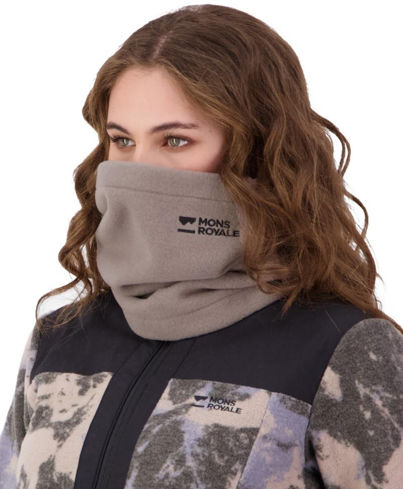 Pileup Wool Fleece Neckwarmer - cinder 1