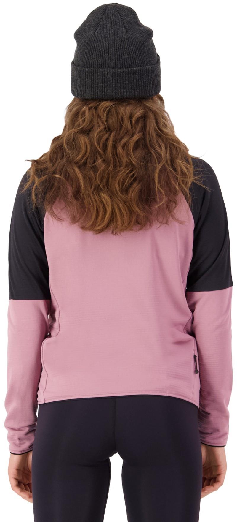 Quad Merino Fleece Pullover - Womens - sierra pink / black 1