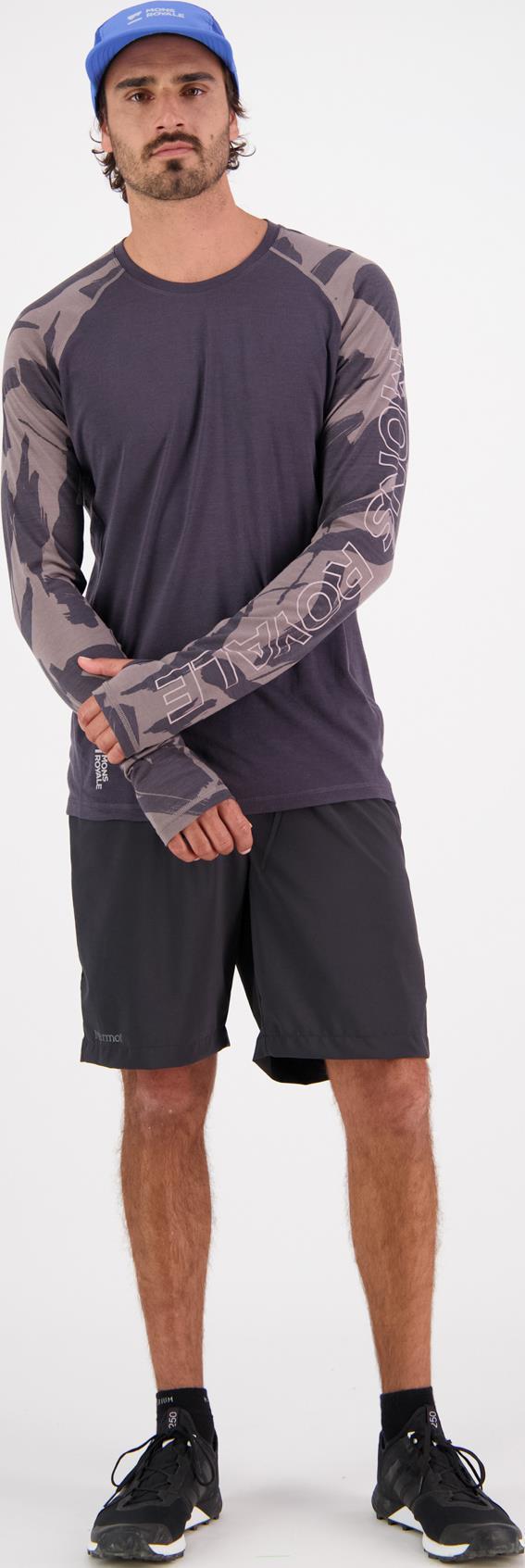 Temple Merino Air-Con LS- AOP - Mens - Shale / Fragments 5