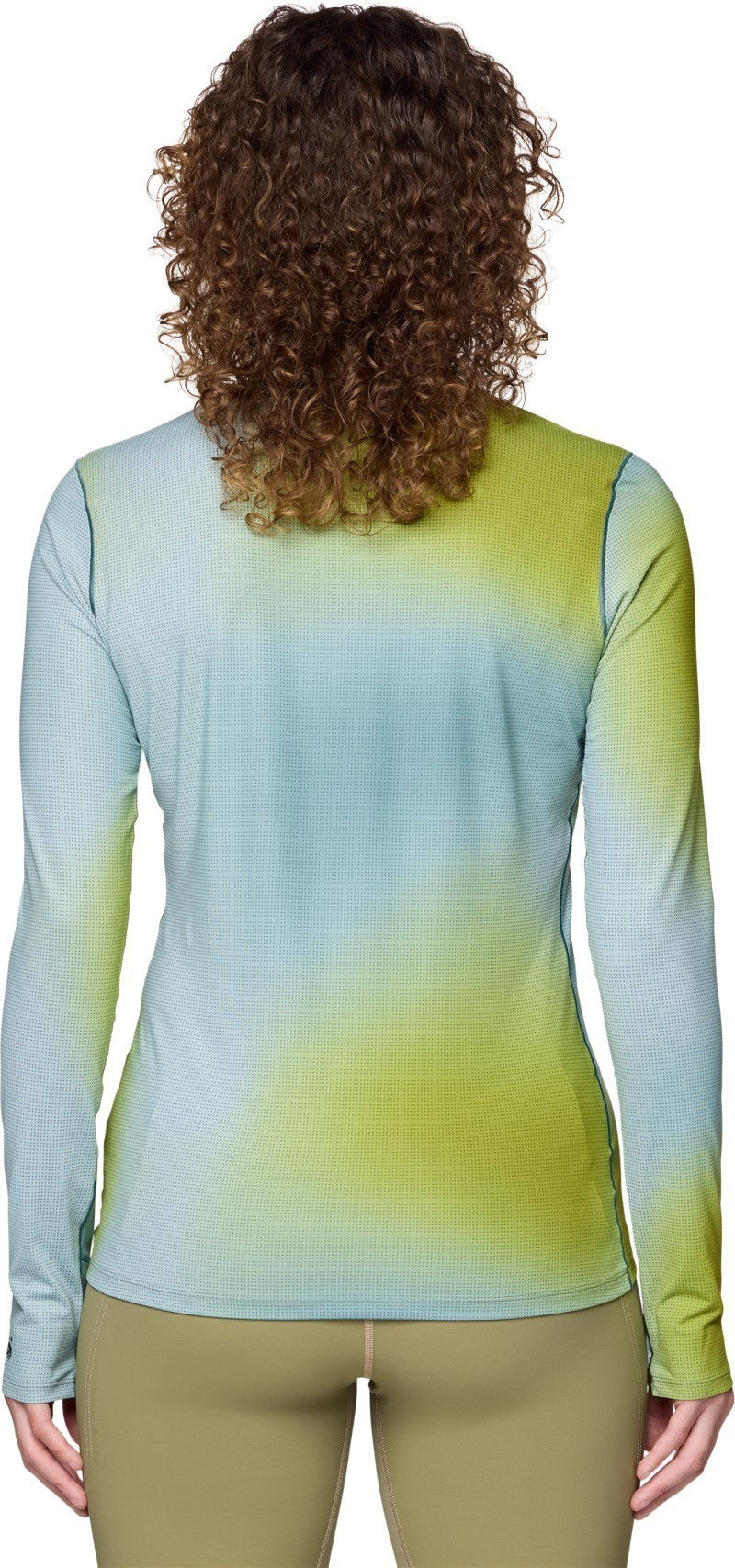 Butter Up LS - Womens - blue sage multi ombre print 1