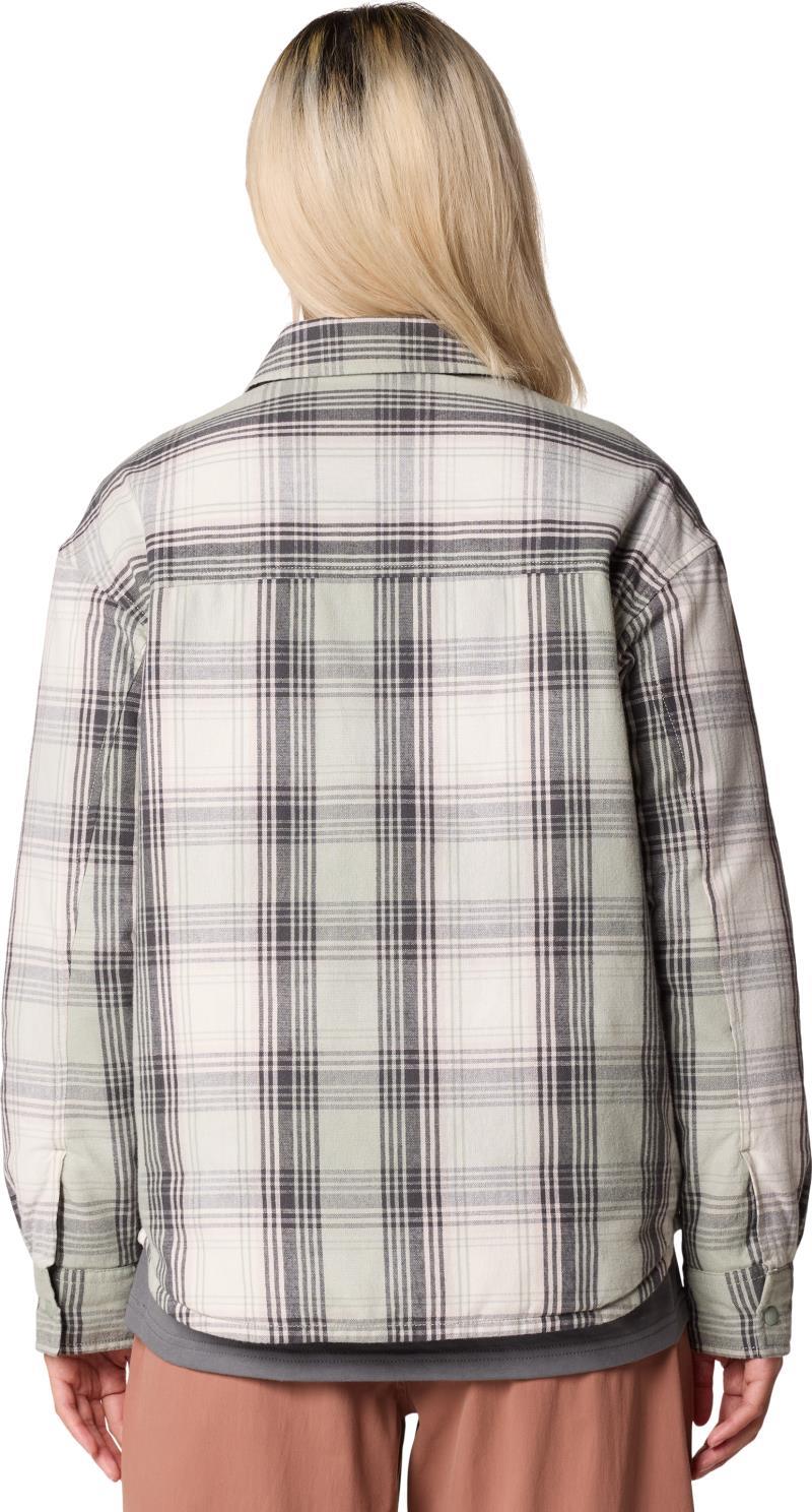 Dolores Insulated Flannel Shacket - Womens - white sage starlights plaid 1