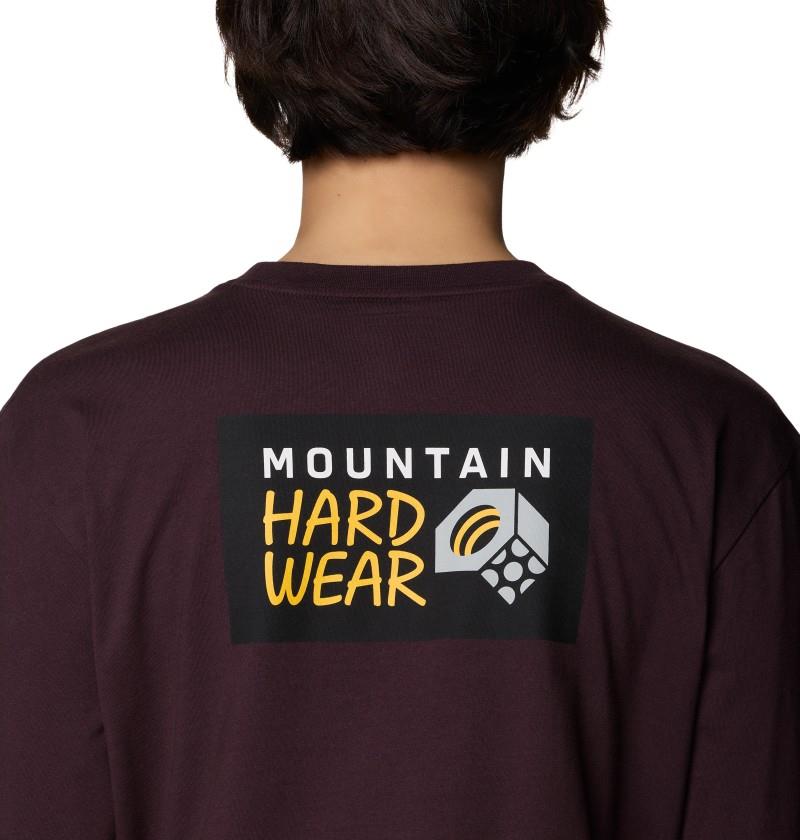 MHW Box Logo Crop LS - Womens - deep mulberry 1