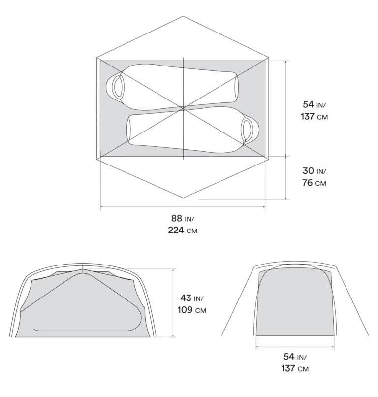 Mineral King 2 Tent - grey ice 1