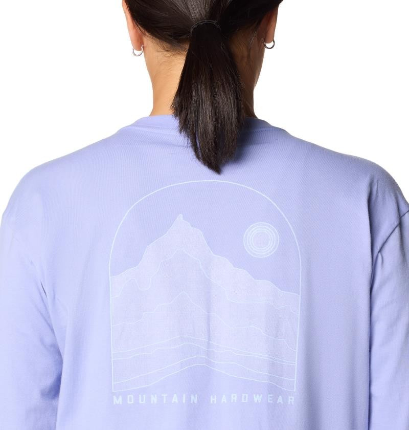 Mountain Sunset Boxy Crop LS - Womens - light illusion 1