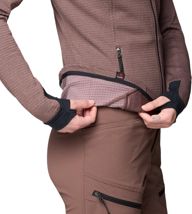 Polartec Power Grid Full Zip Hoody - Womens - carob heather 1