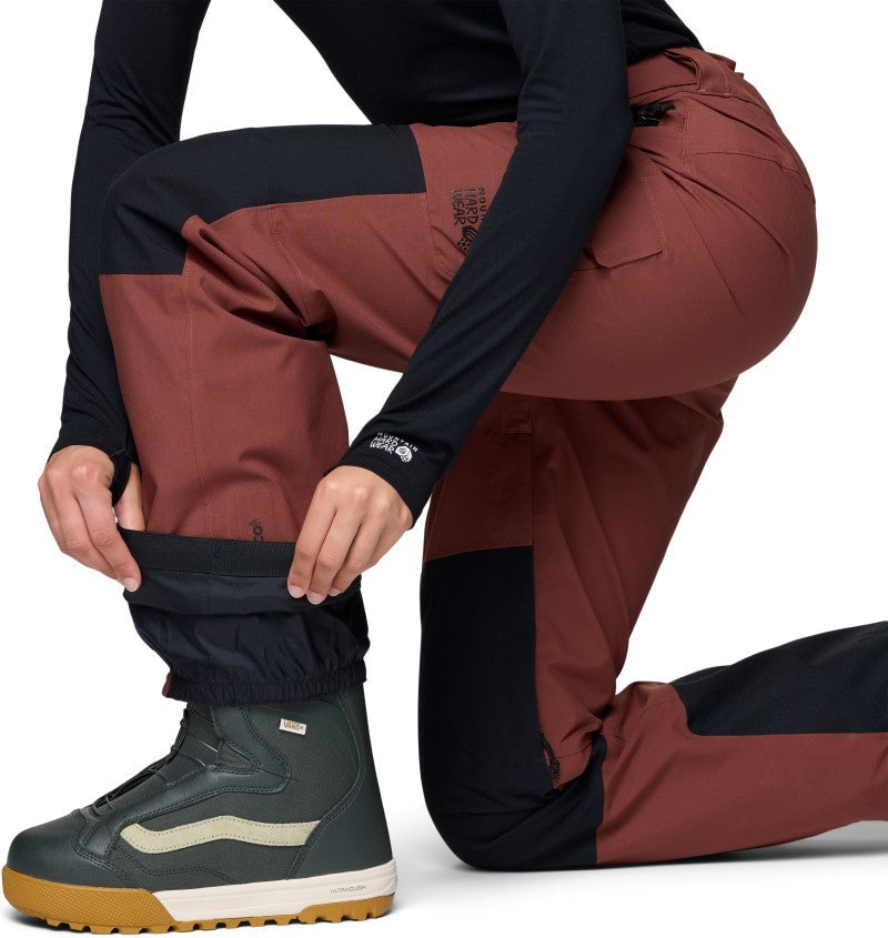 Powder Maven Pants, Long - Womens - bourbon brown / black 1