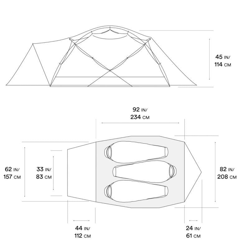 Trango 3, 3-4 Person Tent - alpine red 1