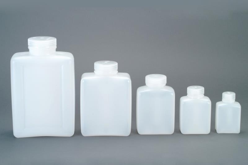 Wide Mouth Rectangular Bottle HDPE - 250ml / 8oz - Not Applicable 2
