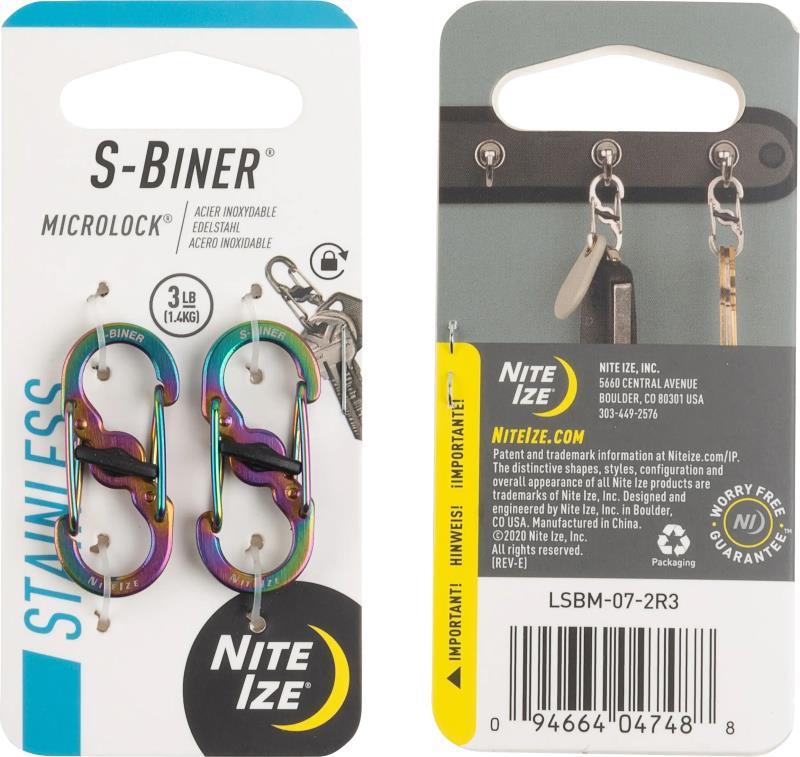 S-Biner MicroLock Steel - 2 Pack - Spectrum 1