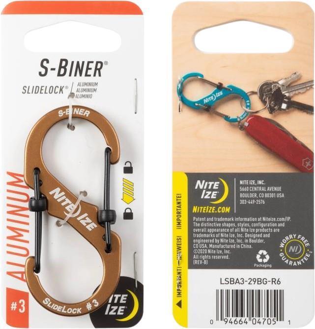 S-Biner SlideLock #3 - Aluminum - coyote 1