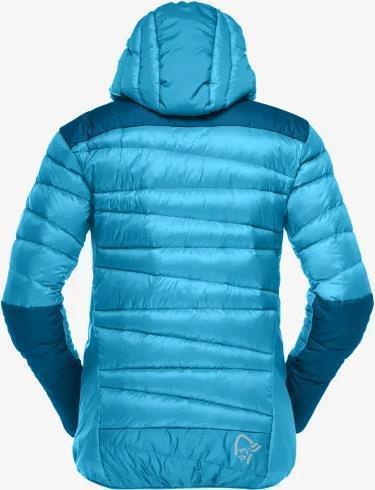 Falketind Down750 Hood - Womens - Aquarius / Mykonos Blue 2