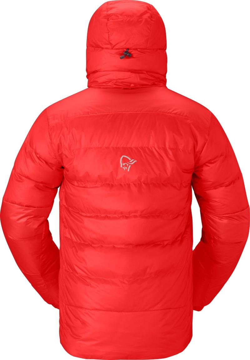 Trollveggen Down800 Hood - Mens - flame scarlet 1