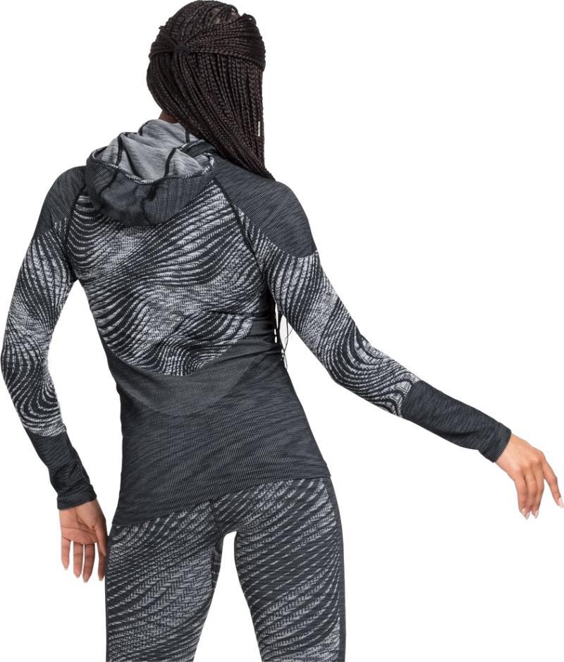 Blackcomb Eco LS Top w/ Facemask - Womens - black / space dye 1