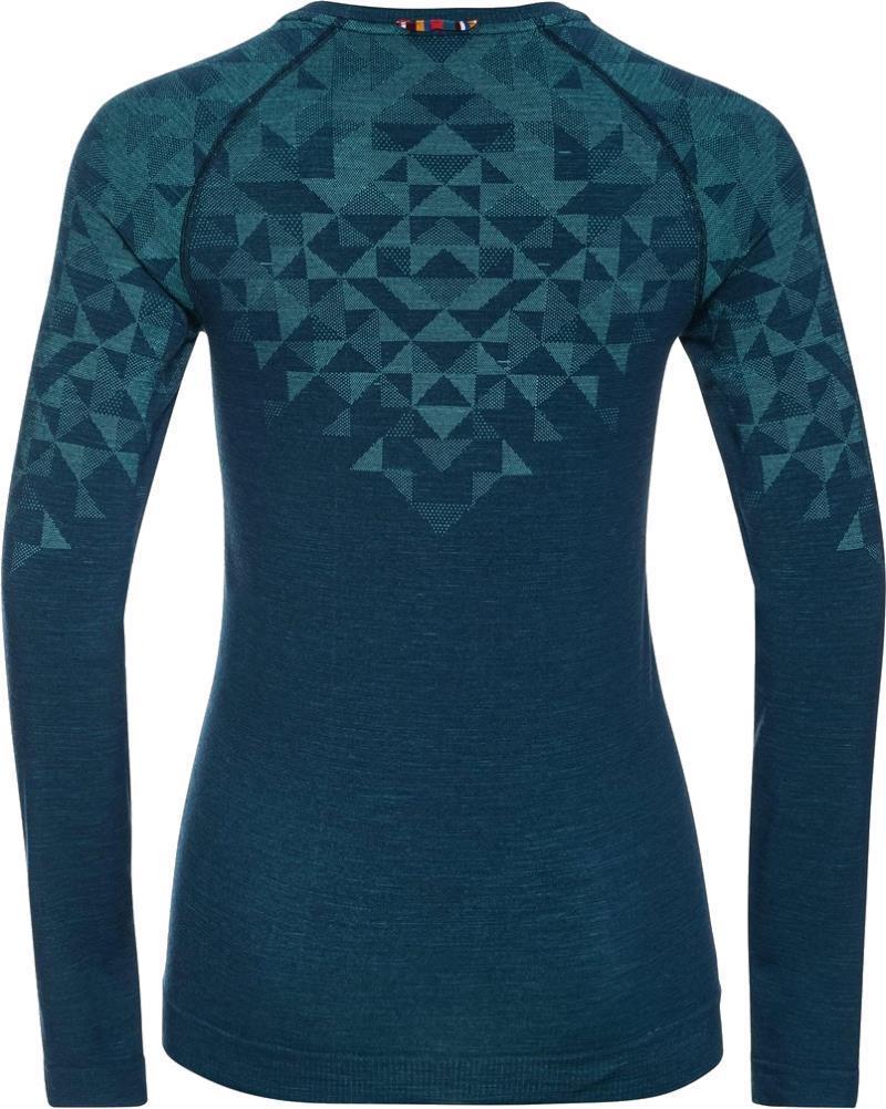 Kinship 200 BL Top Crew Neck L/S - Womens - blue wing teal melange 1
