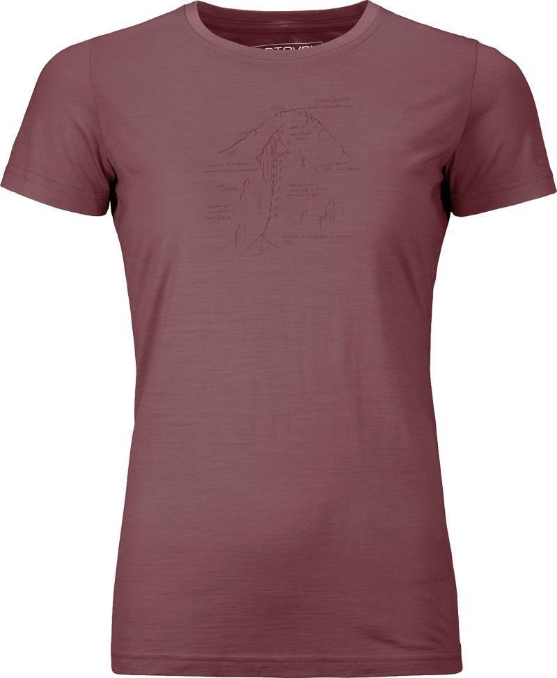 120 Tec Lafatscher Topo T-Shirt - Womens - mountain rose 1