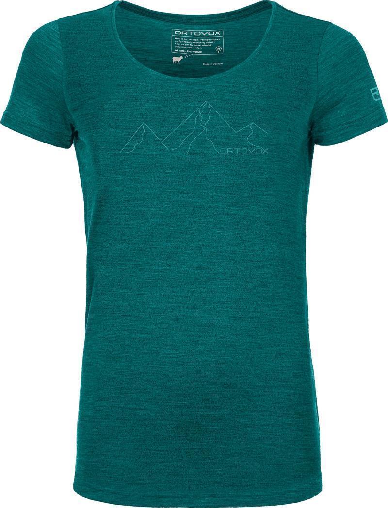 150 Cool Mountain Face T-Shirt - Womens - Pacific Green Blend 1