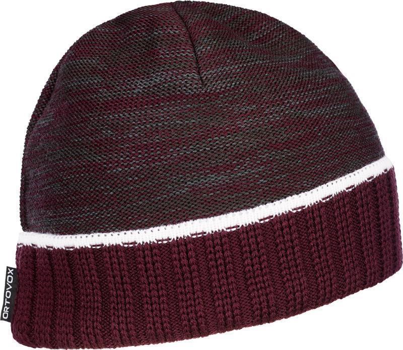 Half Rib Beanie - dark wine 1