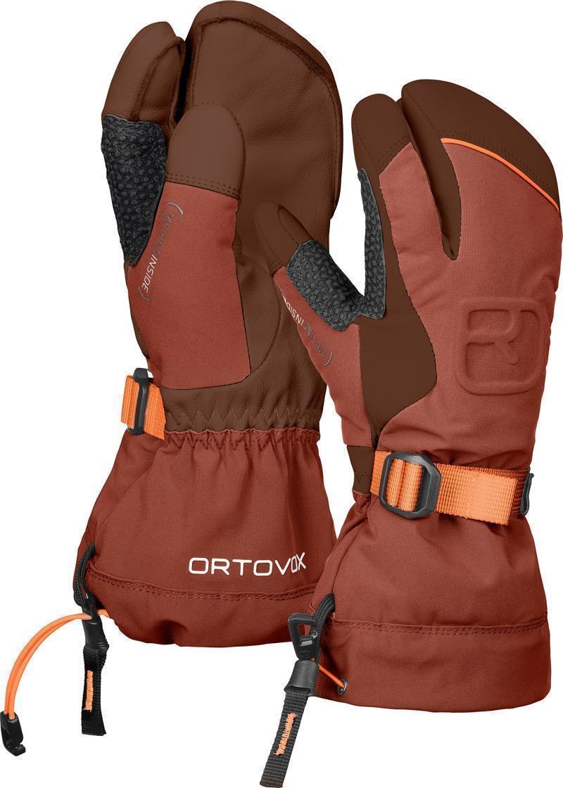 Merino Freeride 3 Finger Gloves - Mens - Clay Orange 1