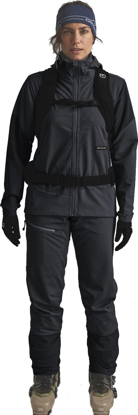 Ortler Softshell Plus Pants, Short - Womens - black raven 1