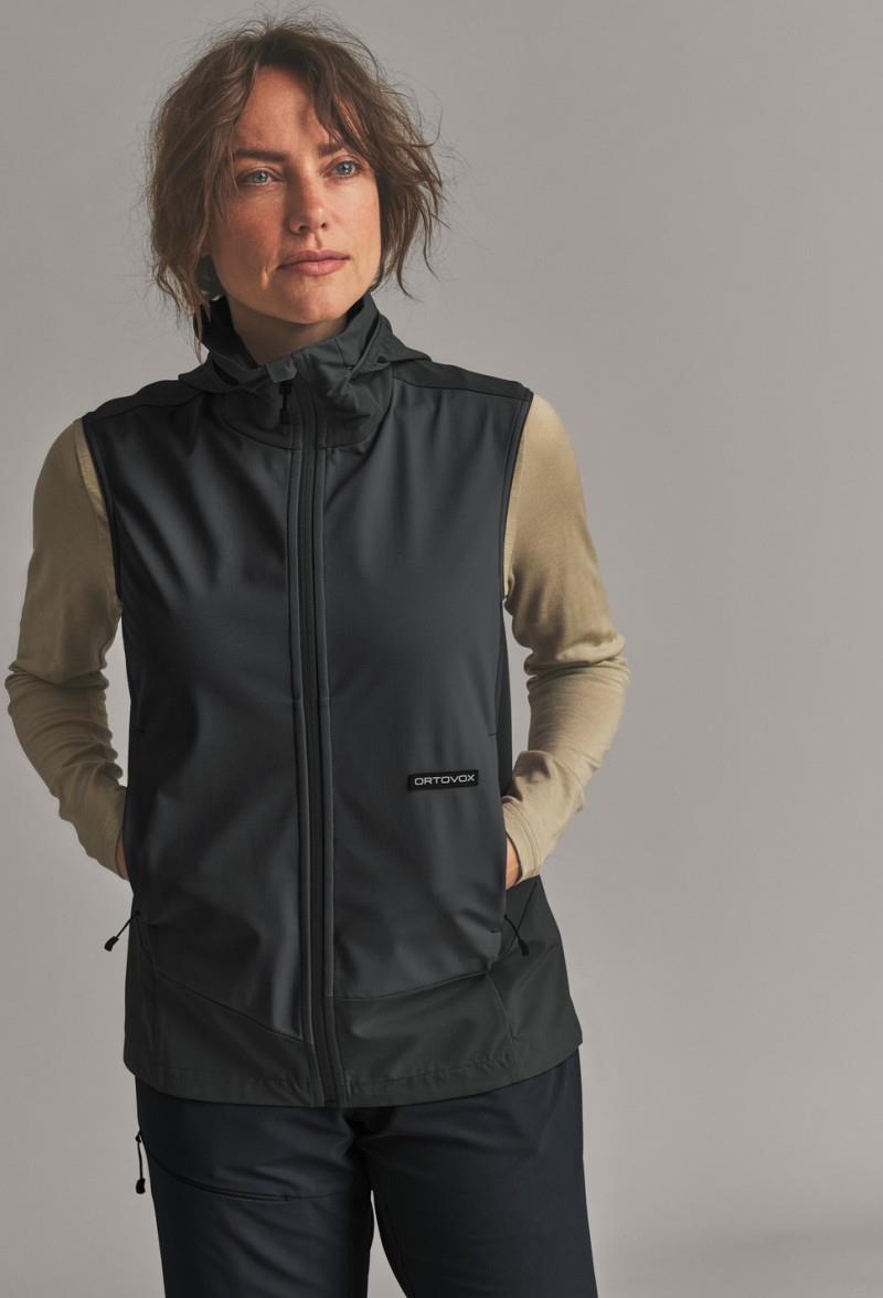 Ortler Softshell Plus Vest - Womens - black raven 1